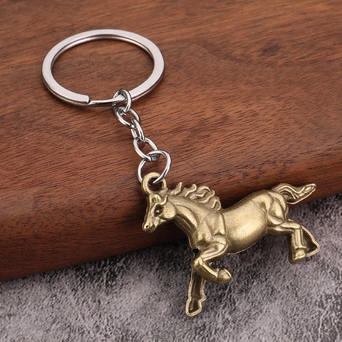 Vintage Pferd Schlüsselanhänger Zinklegierung Laufender Hengst Retro Anhänger Für Tasche Auto Schlüssel Souvenir