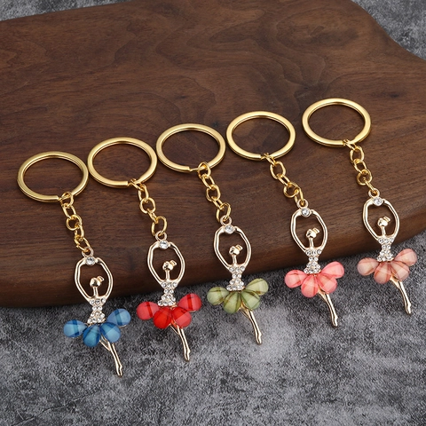 Portachiavi Ballerina Di Danza Classica Lega Di Zinco Strass Ballerina Pendente Borsa Decorazione Regalo Accessori Donne Ragazze