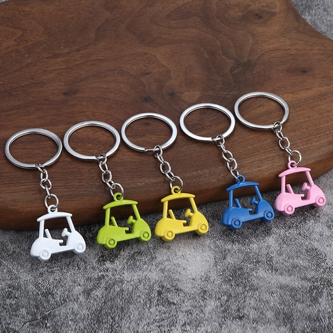 Portachiavi Carrello Da Golf Miniatura Simulazione Lega Di Zinco Metallo Sportivo Ornamento Da Appendere Regalo