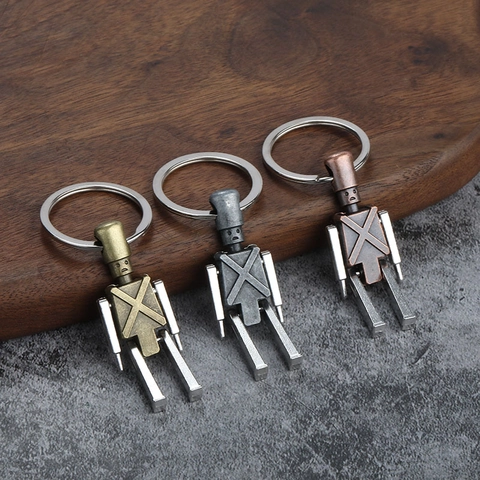 Portachiavi Robot Vintage Lega Di Zinco Membra Mobili Stile Industriale Retro Punk Ciondolo Umanoide