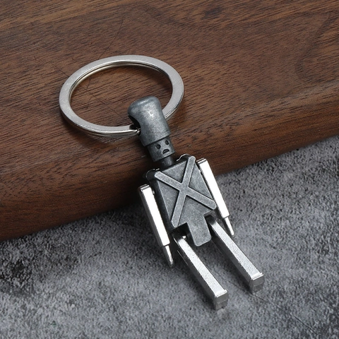 Portachiavi Robot Vintage Lega Di Zinco Membra Mobili Stile Industriale Retro Punk Ciondolo Umanoide
