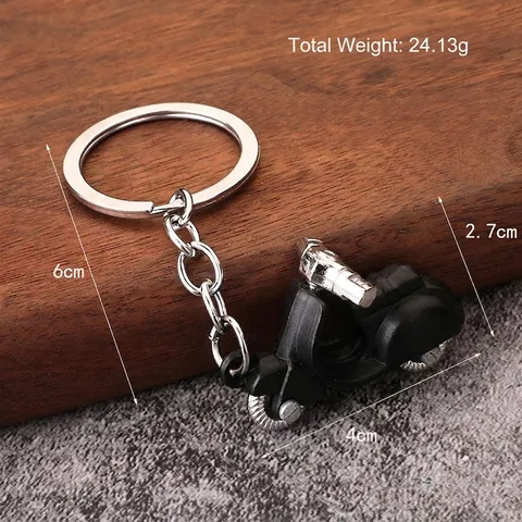 Portachiavi Mini Scooter Lega Di Zinco Modello Di Moto Rétro Pendente Per Borsa Decorazione Creativa Regalo