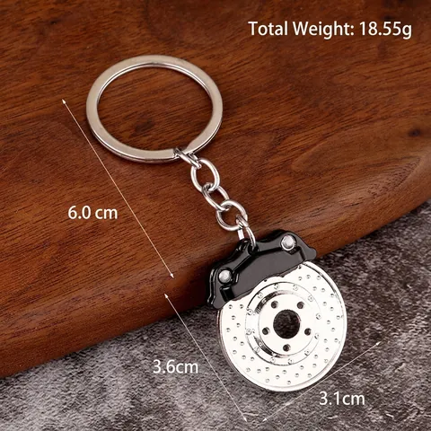 Portachiavi Disco Freno Automobilistico Lega Di Zinco Pinza Realistica Pendente Anello Portachiavi Accessorio Auto Creativo