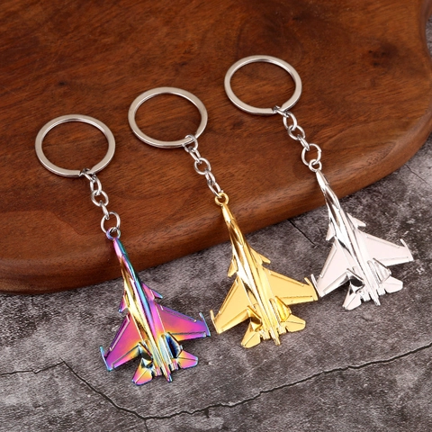 Kampfjet Modell Schlüsselanhänger Zinklegierung Flugzeug Anhänger Auto Schlüsselring Militär Fans Geschenk Cooles Metall Ornament