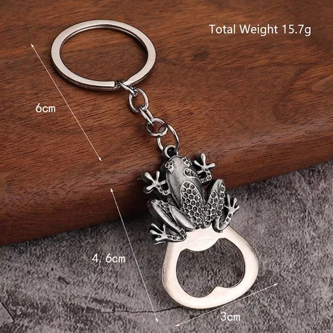 Retro Zinc Alloy Animal Keychain Bottle Opener Wolf Turtle Frog Lion Pattern Antique Bronze Finish Metal Bar Tool Keyring