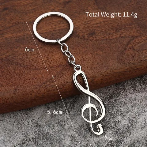 Portachiavi Nota Musicale Chiave Di Violino Lega Di Zinco Lucida Simbolo Musica Per Amanti Della Musica Regalo Insegnante Musica