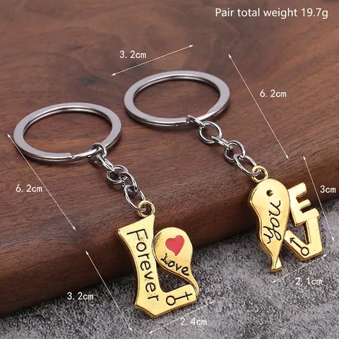 Herz Puzzle Spleißen Schlüsselanhänger Legierung Forever Love Gravur Geschlechtssymbol Anhänger Liebhaber Jahrestag Geschenk Modern