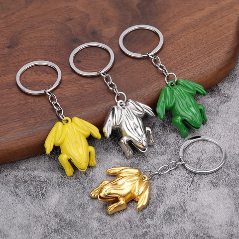 Mignon Porte-Clés Grenouille Alliage Zinc Forme Animale Pendentif Sac À Dos Métallique Cadeau Créatif Décoratif