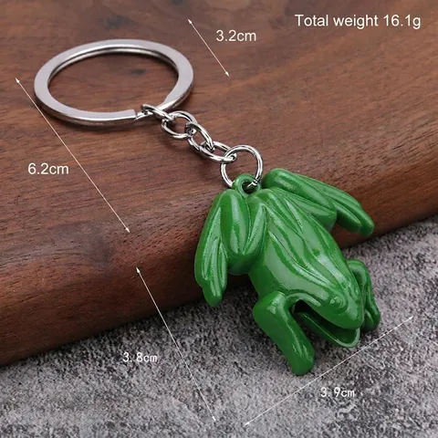 Mignon Porte-Clés Grenouille Alliage Zinc Forme Animale Pendentif Sac À Dos Métallique Cadeau Créatif Décoratif