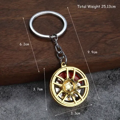 Auto Felgen Schlüsselanhänger Zinklegierung Metall 3D Miniatur Felge Bremsscheibe Bremssattel Anhänger Sportlich Cool Charm