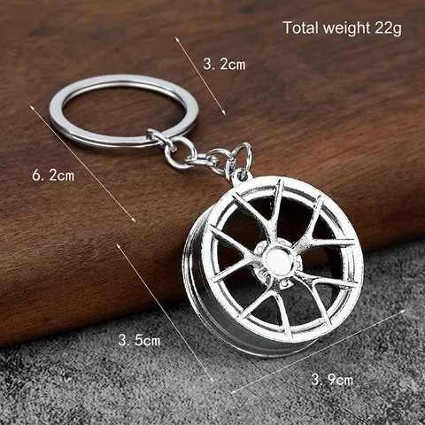 Portachiavi Cerchione Auto Lega Di Zinco Metallo Simulazione Miniatura Portachiavi Pendente Accessorio Auto Cool