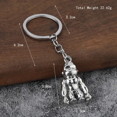 Portachiavi Gorilla Lega Di Zinco Statuetta Animale 3D Pendente Per Auto Borsa Metallo Galvanizzato Anello Regalo