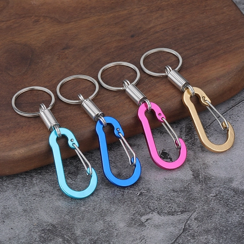 Llavero Mosquetón Aleación De Zinc Acero Inoxidable Resorte Anillo Resistente Gancho Para Cintura Mochila Para Hombres