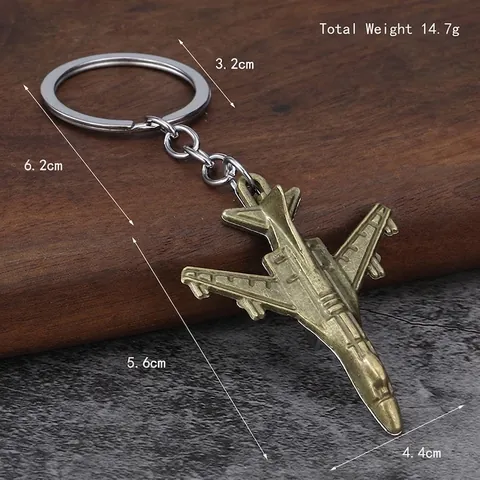 Portachiavi Aereo Vintage Metallo Caccia Motore Modello Pendente Retro Lega Di Zinco Souvenir Aviazione Regali