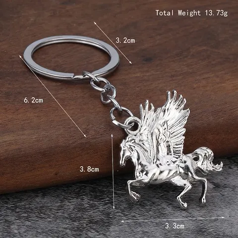 Pegasus Fliegendes Pferd Schlüsselanhänger Zinklegierung Mythologische Tier Schlüsselring Anhänger Für Geschenk