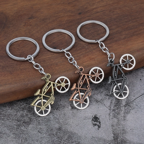 Porte-clés Vélo Vintage En Alliage De Zinc Pendentif Mini Vélo Style Industriel Rétro Accessoire Créatif Pour Sac Et Clés