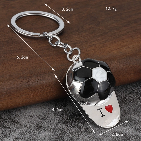 Portachiavi Cappellino Da Baseball Da Calcio Lega Di Zinco Smalto Creativo Fan Dello Sport Souvenir Tema Torneo Regalo Anello In Metallo