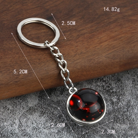 Zodiac Sterrenbeeld Sleutelhanger Lichtgevend In Het Donker Melkwegstelsel Glas Bal Zinklegering Hanger Tas Charm Cadeau