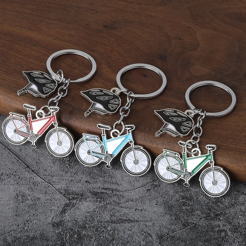 Sport Fahrrad Helm Anhänger Schlüsselanhänger Zinklegierung Emaille Kreatives Radsport Thema Geschenk Zubehör