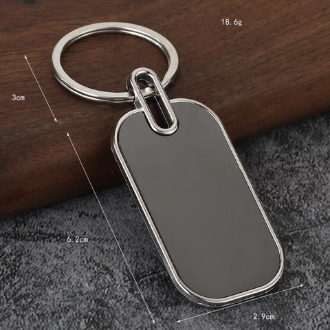 Portachiavi In Lega Di Zinco Vuoto Per Sublimazione DIY Regalo Aziendale Minimalista Forme Varie
