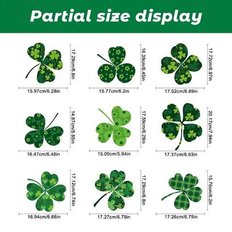 Adhesivos para Ventanas Día de San Patricio Trébol Estáticos Doble Cara Verde Gnomo Moneda de Oro Calcomanías de Vidrio para Decoración Hogar Oficina Fiesta