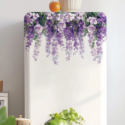 Pegatinas de Ventana de Flores de Enredadera de Rosas Colgantes Estáticas Calcomanías de Vidrio de PVC Para Sala de Estar Dormitorio Baño Cocina