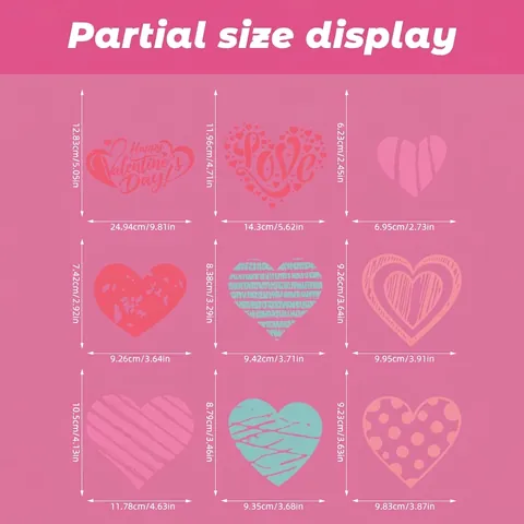 Pegatinas Ventana Corazón San Valentín Doble Cara Película Estática Extraíble Puerta Cristal Decoración Romántica Tema Amor