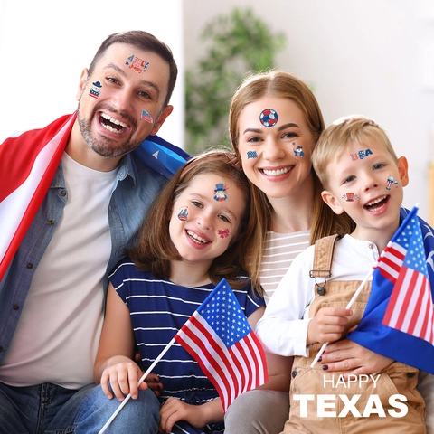 Tatuaggi Temporanei Giorno Dell Indipendenza Luglio Adesivi Patriottici Bandera Americana Aquila Viso Corpo Articoli Per Feste
