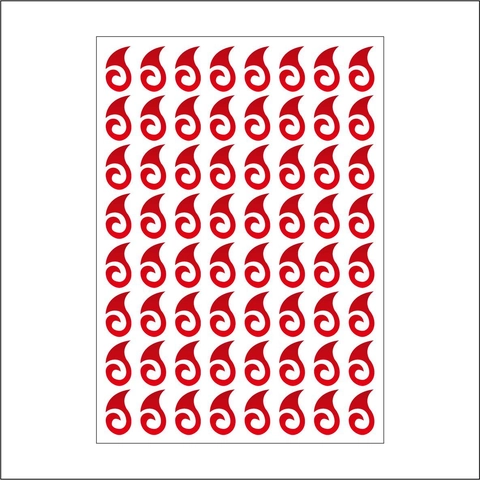 Adesivi per Tatuaggi Temporanei con Motivo a Fiamma e Nuvola Impermeabili Rosso Blu Body Art Adesivi per Fronte per Decorazione Festa Cosplay Unisex