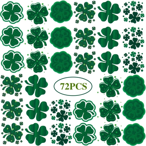 Tatuaggi Temporanei Shamrock Adesivi Trifoglio Verde Viso Corpo Decalcomanie Per St Patrick Day Festa Decorazioni Impermeabile
