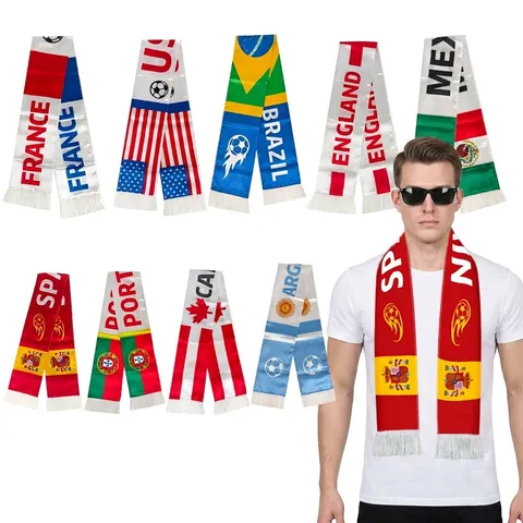Fußball Weltmeisterschaft Fanschal Nationalflagge Fußball Jubel Requisite Für Sport Party Feier Herren Damen Unisex