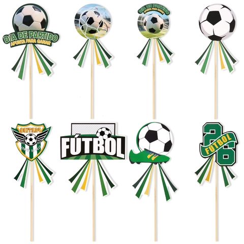 Fußball Thema Kuchendekoration Spanische Slogans Für 2026 Weltmeisterschaft Party Geburtstag Dekoration Sport Stil Cupcake Picks