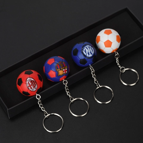 Mini Portachiavi Pallone Da Calcio Ciondolo Ecopelle Simulazione 3D Souvenir Sportivo Ornamento Borsa Regalo Creativo Per Fan