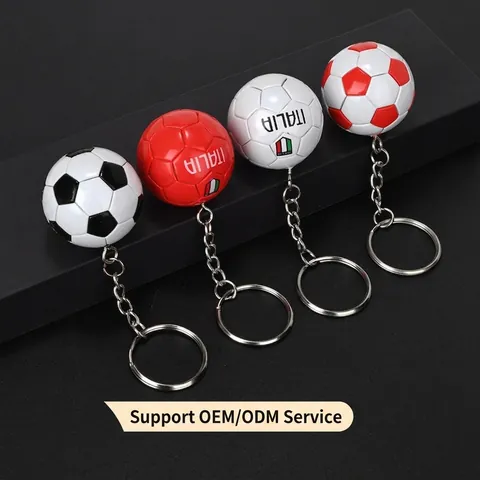 Mini Portachiavi Calcio Plastica ABS Pendente Pallone Sportivo Italia Regalo Ricordo Per Fan