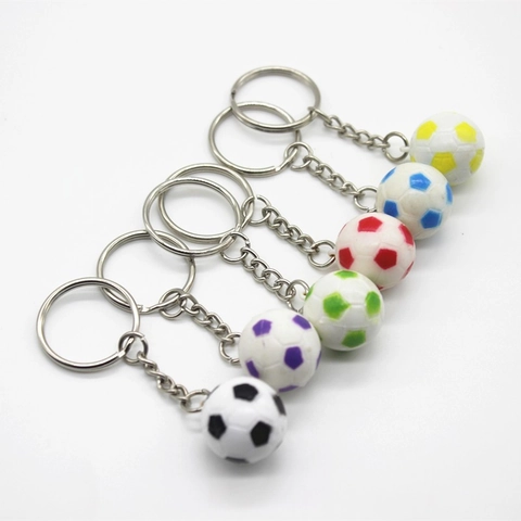 Mini Fußball Schlüsselanhänger Simulation Sport PVC Kunststoff Anhänger Für Schlüsselring Taschen Deko Geschenk