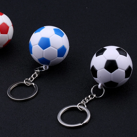 Mini Portachiavi Palla Sportiva ABS Plastica Metallo Calcio Basket Pallavolo Ciondolo Per Zaino Regalo Di Festa