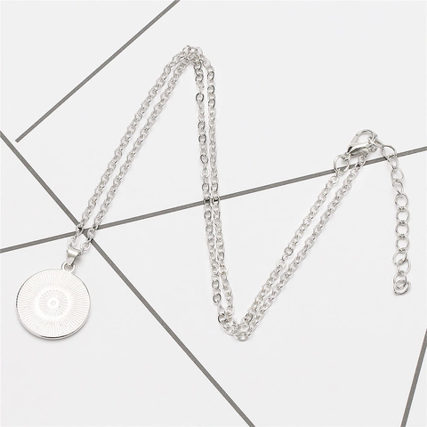 Islamic Arabic Calligraphy Glass Pendant Necklace Stainless Steel Silver Chain Muslim Religious Jewelry Gift For Women