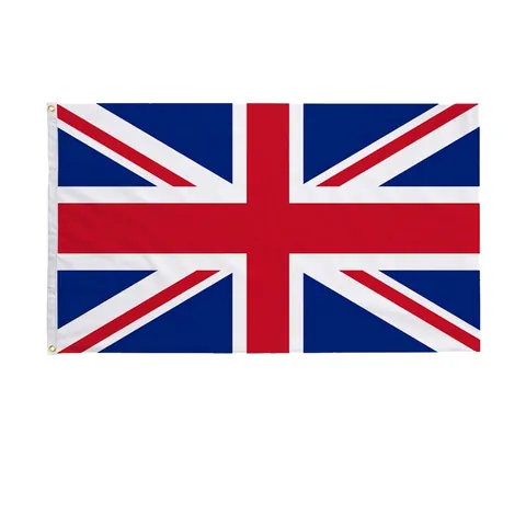 United Kingdom Union Jack And England St George Cross National Flag Polyester Banner With Brass Grommets For Decoration