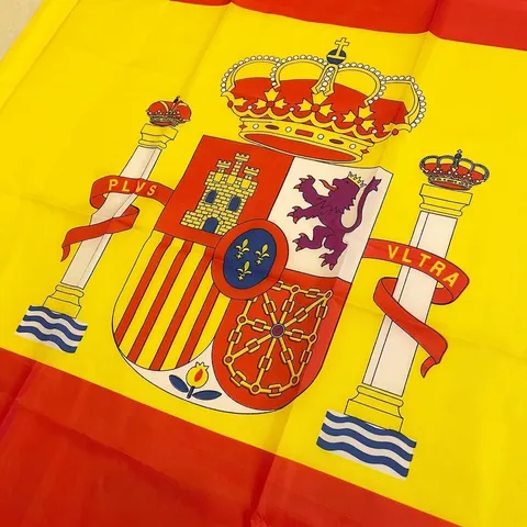 Bandiera Spagna Bandiera Nazionale Spagnola Tessuto Poliestere Stemma Serigrafato Impermeabile Decorazione Esterna