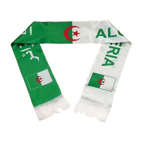 Bandera Nazionale Algeria Per Auto Tessuto In Poliestere Resistente Con Asta In Plastica Clip Per Finestra Decorazione