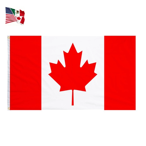Bandera Nacional Canadá Poliéster Hoja Arce Colores Vibrantes Impermeable Resistente Sol Decoración Exterior Casa Jardín Celebración