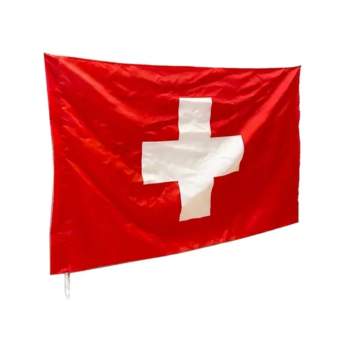 Switzerland National Flag Polyester Pongee Swiss Red White Cross Banner For World Cup Festival Outdoor Indoor Decoration