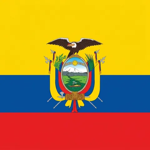 Bandera Nacional De Ecuador Tela De Poliéster Duradera Impermeable Para Copa Mundial Eventos Deportivos Celebración De Festival Gran Pancarta