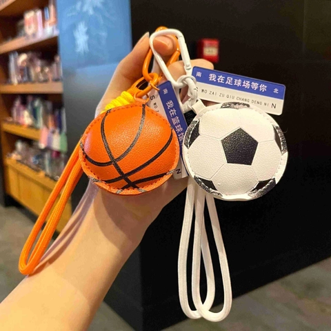 Porte-clés En Cuir De Sport Ballon PU Cuir Synthétique Sangle Tressée Pendentif De Sac Nouveauté Décoration Cadeau Pour Athlètes