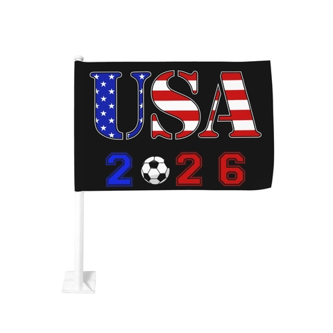 Autofensterflagge Polyester Kunststoffmast 2026 Weltmeisterschaft Fußball Sportereignis Fahrzeugdekoration Fan Unterstützung Patriotisch