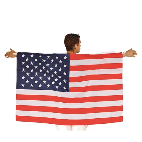 National Flag Cape Wearable Body Flag Polyester Hooded Poncho For World Cup Sports Events Fans Party Celebrations