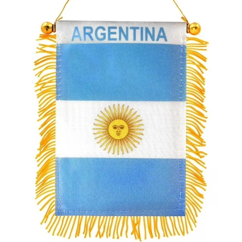 Argentina National Flag Polyester Soccer Fan Cheering Banner Fade Resistant Vivid Color For World Cup Sports Outdoor