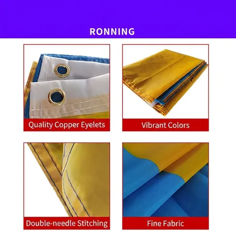 Bandera Nazionale Danimarca Poliestere Resistente UV Con Occhielli Ottone Per Decorazione Eventi Sportivi