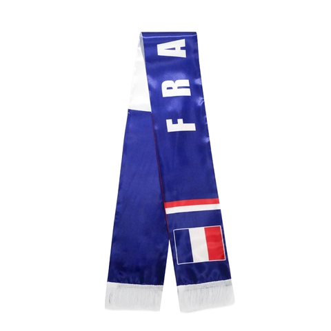 Écharpe De Supporter De Football Coupe Du Monde Drapeau National Double Face Satin Polyester Écharpe De Sport Avec Franges
