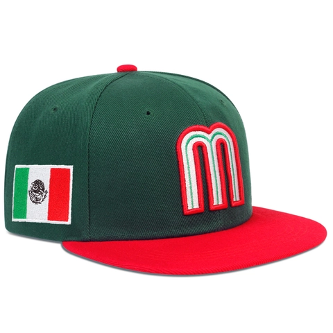 Mexiko Baseball Kappe Stickerei M Buchstabe Nationalflagge Snapback Baumwolle Polyester Sport Hut Für Herren Damen